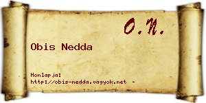Obis Nedda névjegykártya